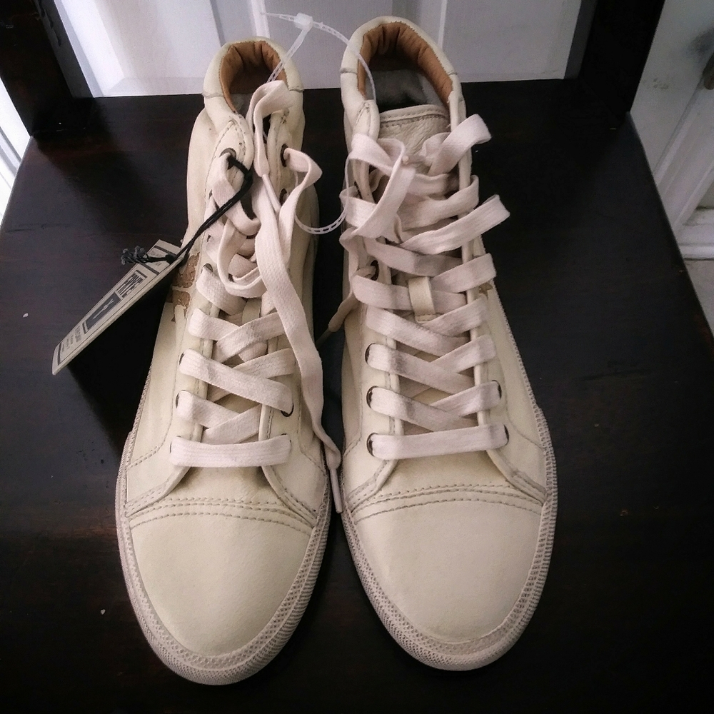 Frye Kira Distressed High Top Shoes Size 10